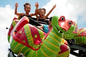 Kids on Kiddie Coaster